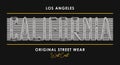 California t-shirt design with slogan from 3d line font. Los Angeles modern typography graphics for t shirt and street wear